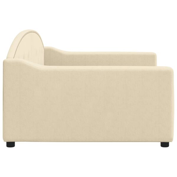 vidaXL Sof&aacute; cama sin colch&oacute;n tela crema 100x200 cm