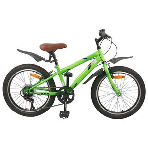 vidaXL Bicicleta Infantil 20 Pulgadas 6-Velocidad para 6-11 a&ntilde;os Verde