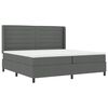 vidaXL Cama tipo Box Spring con colch&oacute;n Gris oscuro 200 x 200 cm tela