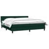 vidaXL Cama box spring con colch&oacute;n terciopelo verde oscuro 180x220 cm