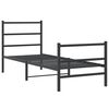vidaXL Estructura cama sin colch&oacute;n con estribo metal negro 75x190 cm