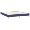 vidaXL Cama box spring con colch&oacute;n y LED tela azul 160x200 cm