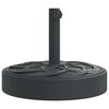 vidaXL Base de sombrilla semicircular para palos de &Oslash;38/ 48 mm 25 kg