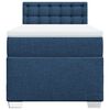 vidaXL Cama box spring con colch&oacute;n tela azul 100x200 cm