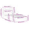 vidaXL Estructura de cama Viana sin colch&oacute;n cuero sint&eacute;tico capuchino 100x200cm