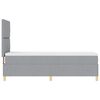 vidaXL Cama tipo Box Spring con colch&oacute;n Gris Claro 80 x 200 cm tela