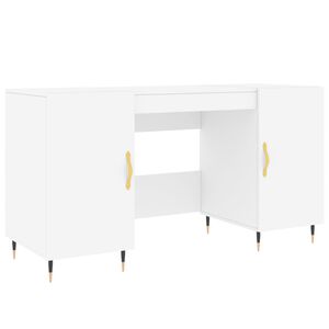 vidaXL Escritorio madera de ingenier&iacute;a blanco 140x50x75 cm