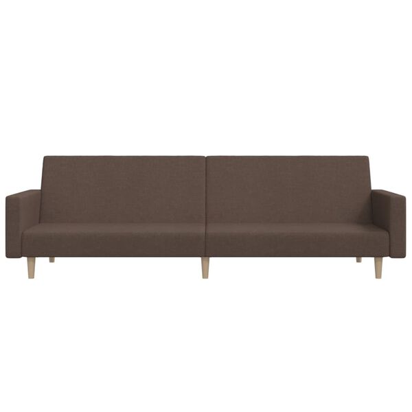 vidaXL Sof&aacute; cama de 2 plazas tela gris taupe