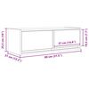 vidaXL Mueble para TV madera contrachapada envejecida 80x31x25,5 cm