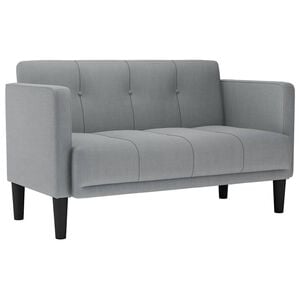 vidaXL Sof&aacute; de dos plazas gris claro de 111 cm