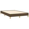 vidaXL Cama box spring con colch&oacute;n tela marr&oacute;n oscuro 120x190 cm