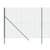 vidaXL Cerca de alambre de acero galvanizado verde 2,2x25 m