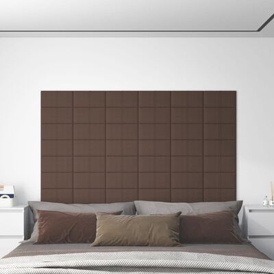 vidaXL Paneles de pared 12 uds tela gris taupe 30x15 cm 0,54 m²