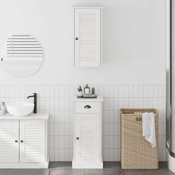 vidaXL Juego de muebles de ba&ntilde;o con caj&oacute;n VIGO 2 pcs Marr&oacute;n y blanco
