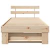 vidaXL Estructura de cama Natural 75 x 190 cm Madera de pino macizo