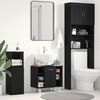 vidaXL Gabinete de Ba&ntilde;o con estante Roble Negro 60 x 32 x 54 cm