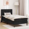 vidaXL Estructura de cama con colch&oacute;n Negro 80 x 200 cm Terciopelo