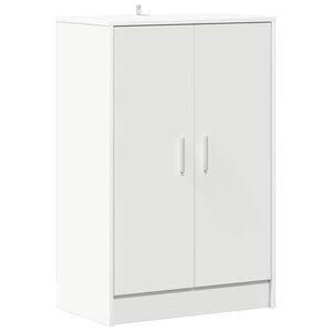 vidaXL Mueble zapatero de madera contrachapada blanco 60x35x92 cm