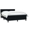 vidaXL Cama box spring con colch&oacute;n terciopelo negro 140x210 cm