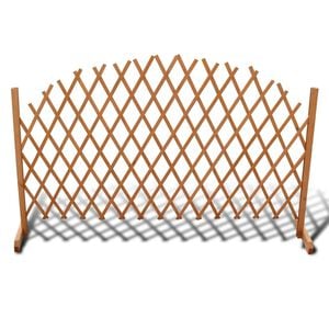 vidaXL Valla enrejada de madera maciza 180x100 cm