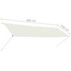 vidaXL Toldo retráctil 400x150 cm crema