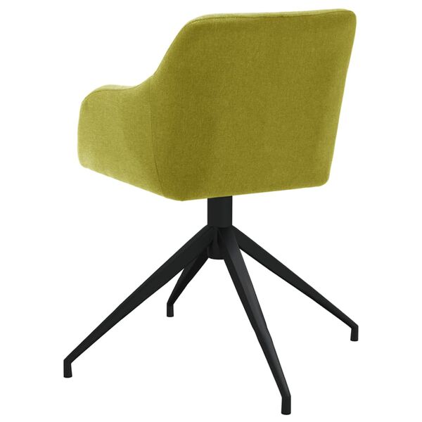 vidaXL Sillas de comedor giratorias 4 unidades tela verde