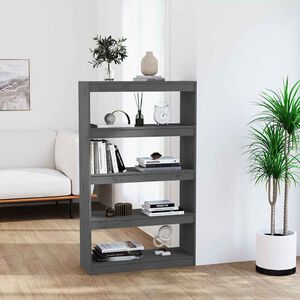 vidaXL Estanter&iacute;a/divisor de espacios madera pino gris 80x30x135,5 cm