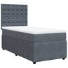 vidaXL Cama box spring con colch&oacute;n terciopelo gris oscuro 100x200 cm