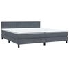 vidaXL Cama box spring con colch&oacute;n terciopelo gris oscuro 180x210 cm