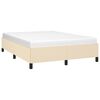 vidaXL Cama sin colch&oacute;n tela color crema 140x190 cm