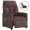 vidaXL Sill&oacute;n reclinable de masaje el&eacute;ctrico tela de microfibra marr&oacute;n