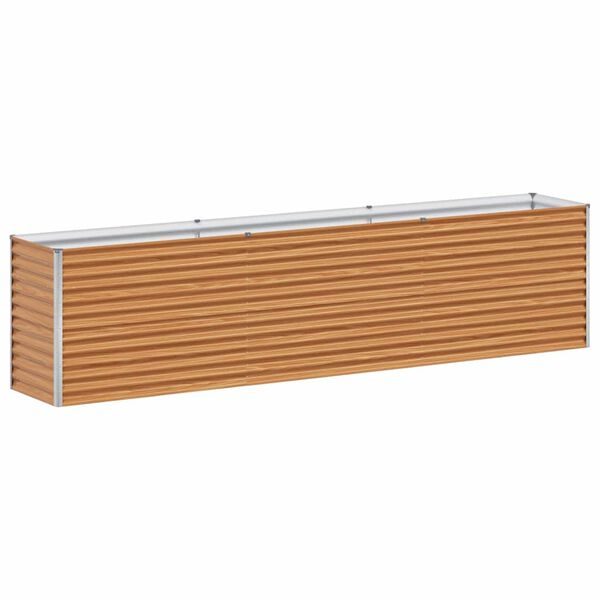 vidaXL Arriate elevado Marr&oacute;n Claro 290 x 50 x 68 cm Acero Galvanizado
