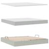 vidaXL Cama con almacenamiento y colch&oacute;n Gris Claro 200 x 200 cm