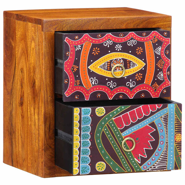 vidaXL Armario de Noche con caj&oacute;n 2 pcs Marr&oacute;n 35 x 30 x 40 cm