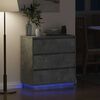 vidaXL Armario de Noche con caj&oacute;n Gris Concreto 71 x 34,5 x 75 cm