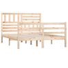 vidaXL Estructura cama doble peque&ntilde;a madera maciza 135x190 cm