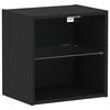 vidaXL Conjunto de mueble de TV 2 pcs Roble Negro 40 x 30 x 30 cm