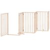vidaXL Puerta para perros plegable 12 paneles madera de &aacute;lamo 600 cm
