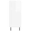 vidaXL Aparador de madera contrachapada blanco brillante 69,5x34x90 cm