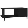 vidaXL Mesa de centro madera contrachapada negro 90x50x40 cm