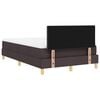 vidaXL Cama tipo Box Spring con coj&iacute;n Marr&oacute;n Oscuro 120 x 190 cm tela