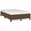 vidaXL Estructura de cama sin colch&oacute;n tela marr&oacute;n oscuro 120x190 cm