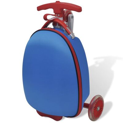 vidaXL Patinete con mochila para niños azul
