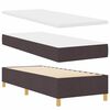 vidaXL Cama tipo Box Spring con colch&oacute;n Marr&oacute;n Oscuro 80 x 200 cm tela