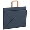 vidaXL Bolsas de papel con asas 250 uds azul 32x22x24 cm