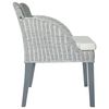 vidaXL Silla de comedor con coj&iacute;n rat&aacute;n natural gris