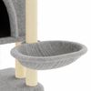 vidaXL Rascador para gatos con postes de sisal gris claro 180 cm