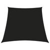vidaXL Toldo de vela trapezoidal de tela oxford negro 3/4x3 m