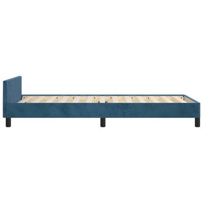 vidaXL Estructura cama con cabecero terciopelo azul oscuro 100x200 cm