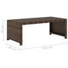 vidaXL Set muebles de jard&iacute;n 5 piezas y cojines rat&aacute;n sint&eacute;tico marr&oacute;n